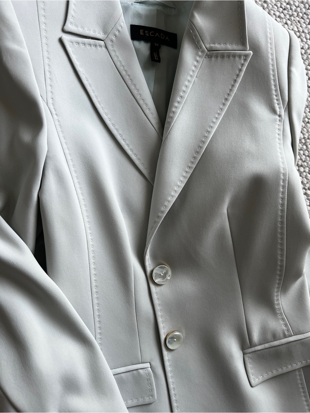 Escada Opal Two-Button Tailored Blazer and matching trousers